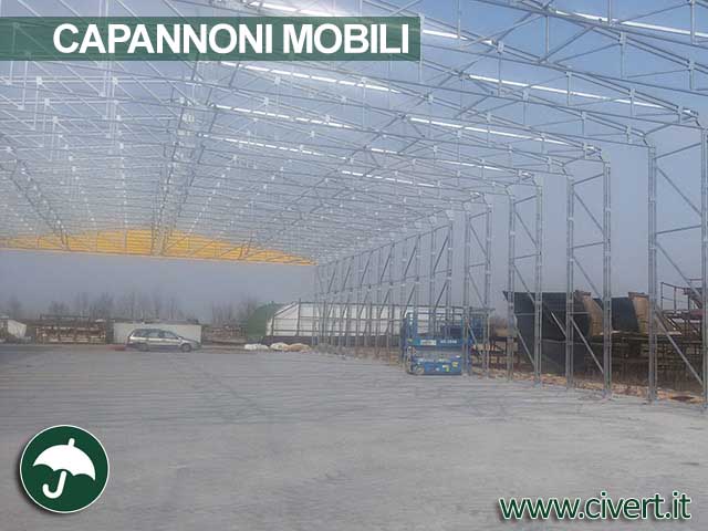 Montaggio copertura di un cantiere nautico Civert