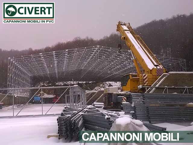 Lavori in corso, montaggio copertura Civert