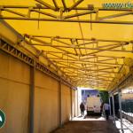 tunnel mobili: tettoia industriale in pvc