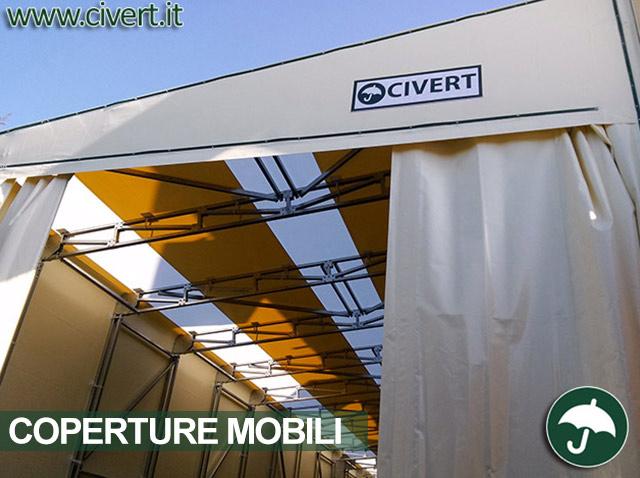 Copertura mobile tunnel monoside Civert per Parini