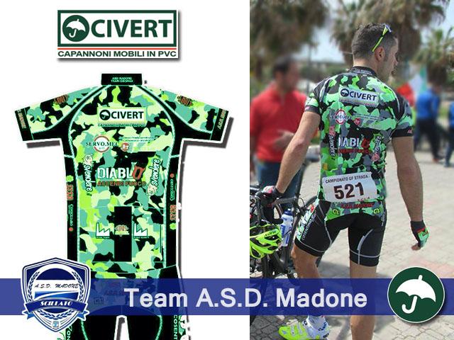 Divisa ciclistica Team A.S.D Madone di Scillato sponsor Civert