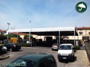 Coperture Mobili: tettoia indipendente Biroof per Lanificio Europa