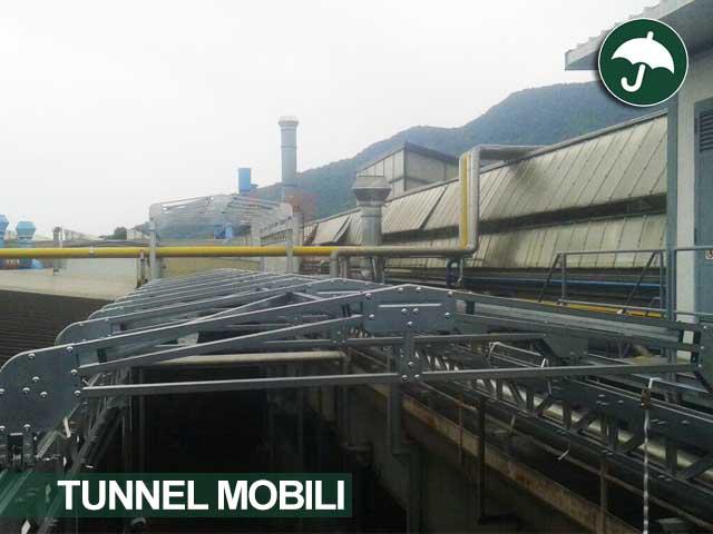 Struttura di un tunnel mobile in pvc Civert