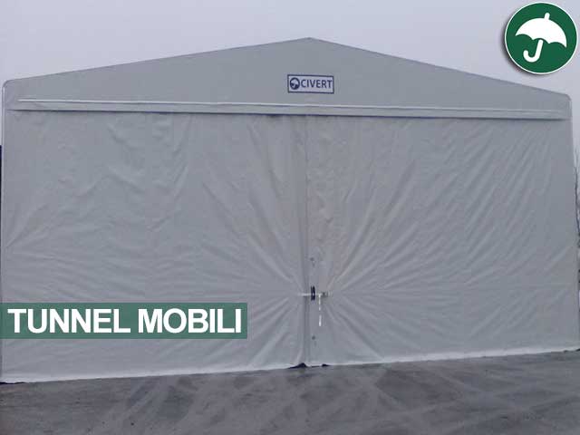 Tunnel mobile con copertura in pvc Civert