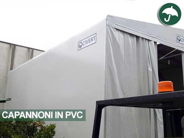 Capannone in pvc frontale modello Long Civert