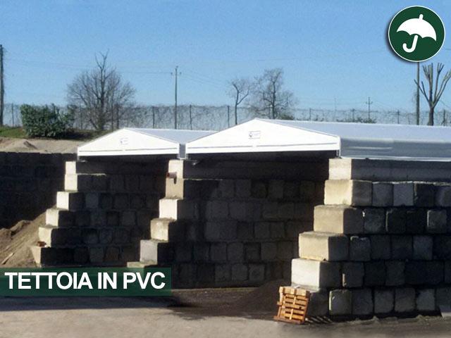 Due tettoie in pvc bipendenza modello Biroof Civert