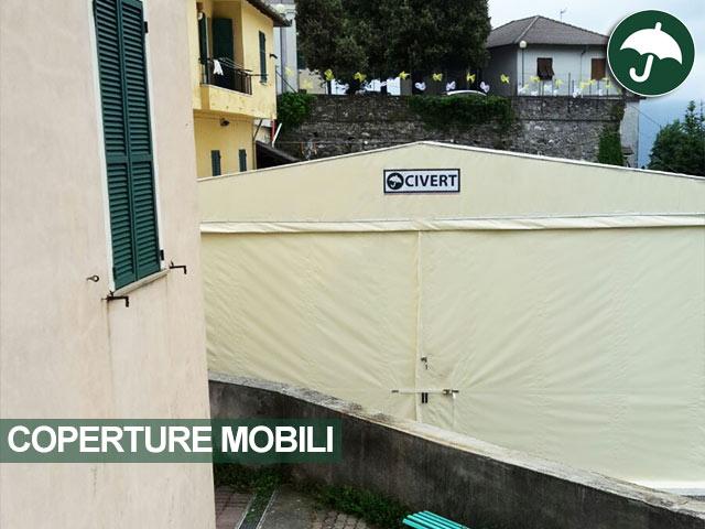 Copertura mobile in pvc modello Biroof Civert