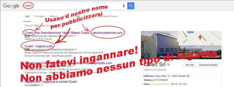 Ricerca adwords concorrenti Civert