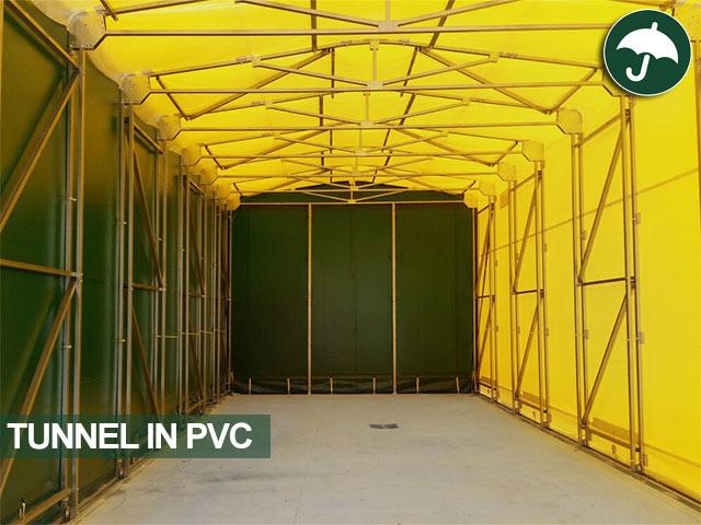 dettaglio interno tunnel in pvc mobile