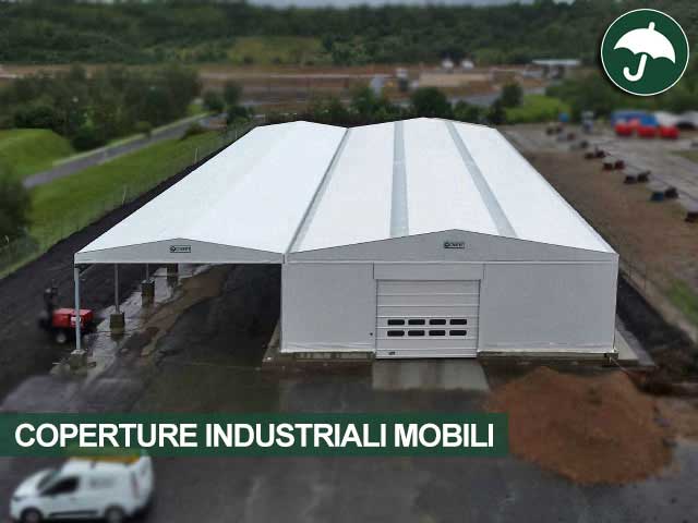 Tre diverse coperture industriali mobili Civert