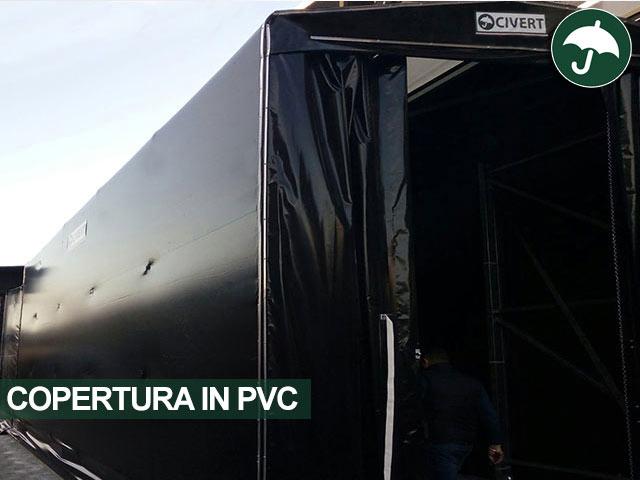 Copertura in pvc tunnel mobile modello Long Civert