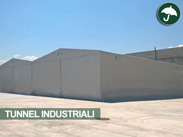 Due tunnel industriali affiancati modello Odd Civert