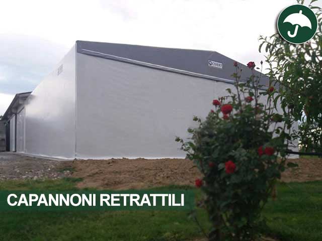 Capannone retrattile in pvc modello Long Civert