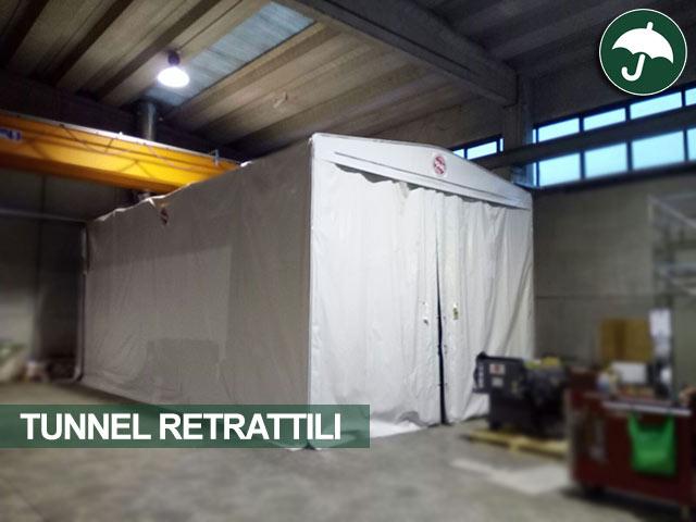 Tunnel retrattile in pvc modello frontale Civert