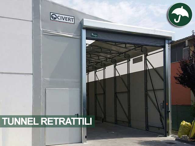 Tunnel retrattile in pvc modello Monoside Civert