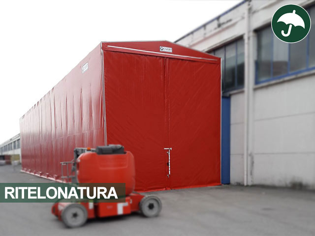 Capannone mobile in pvc Civert dopo ritelonatura