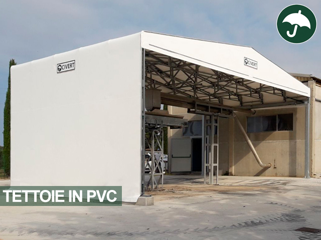 Coperture per tettoie in pvc a follonica (grosseto) civert Coperture in pvc per tettoie