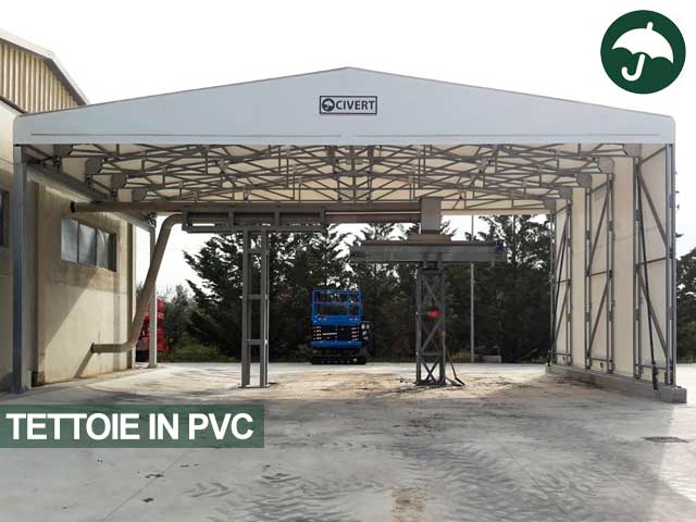 Coperture per tettoie in pvc a follonica (grosseto) civert Coperture in pvc per tettoie