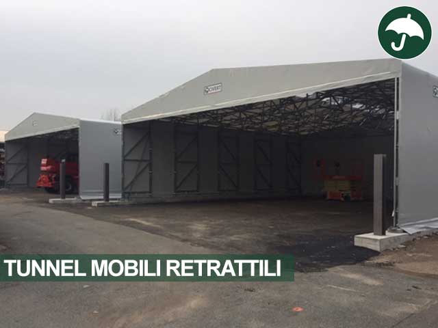 Due tunnel mobili retrattili modello Indipendente Only Civert