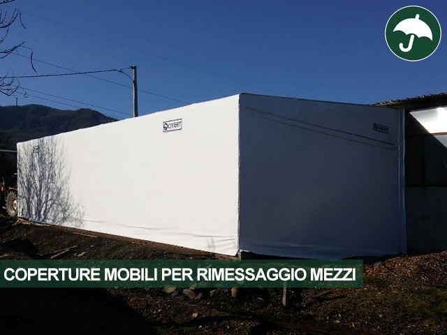 Copertura mobile Monoside Civert per rimessaggio mezzi