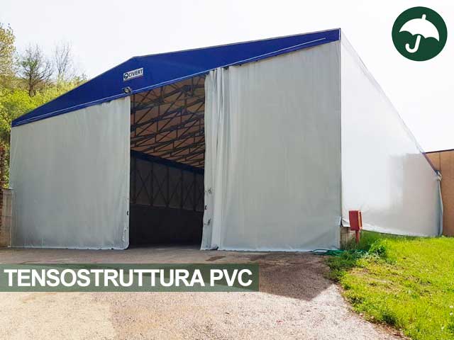 Tensostruttura in pvc Civert dopo ritelonatura