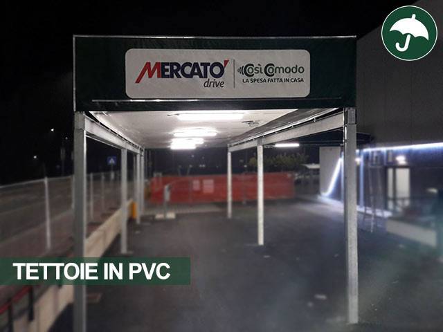 Tettoria industriale in pvc bidipendenza