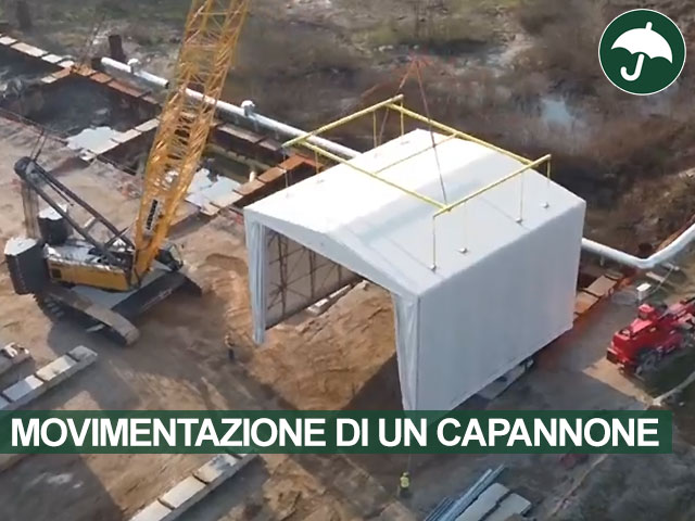 Movimentazione dei capannoni in pvc